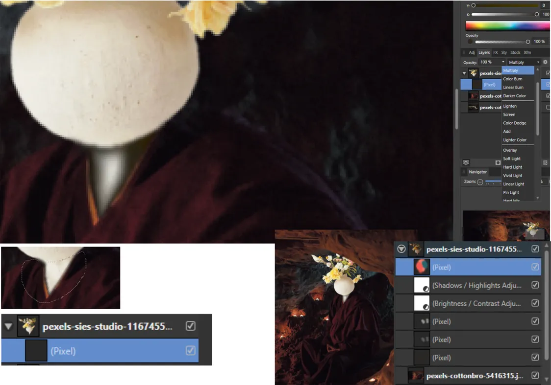 image showing buttons in affinity publisher