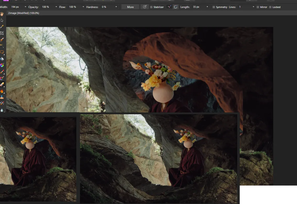 image showing buttons in affinity publisher