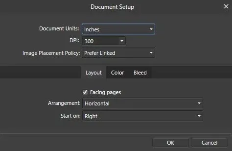 image showing buttons in affinity publisher
