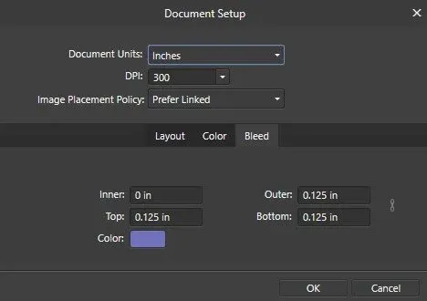 image showing buttons in affinity publisher