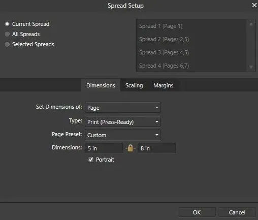 image showing buttons in affinity publisher