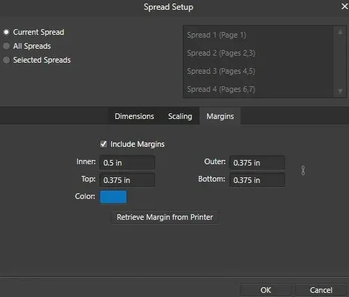 image showing buttons in affinity publisher